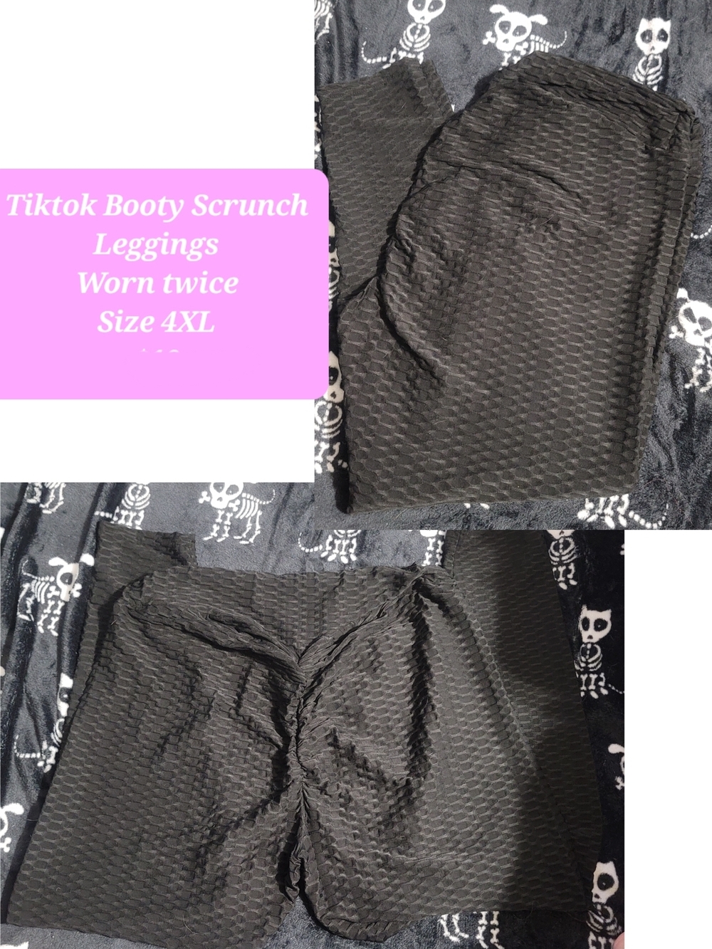 Butt-Lift Scrunch Leggings — Black